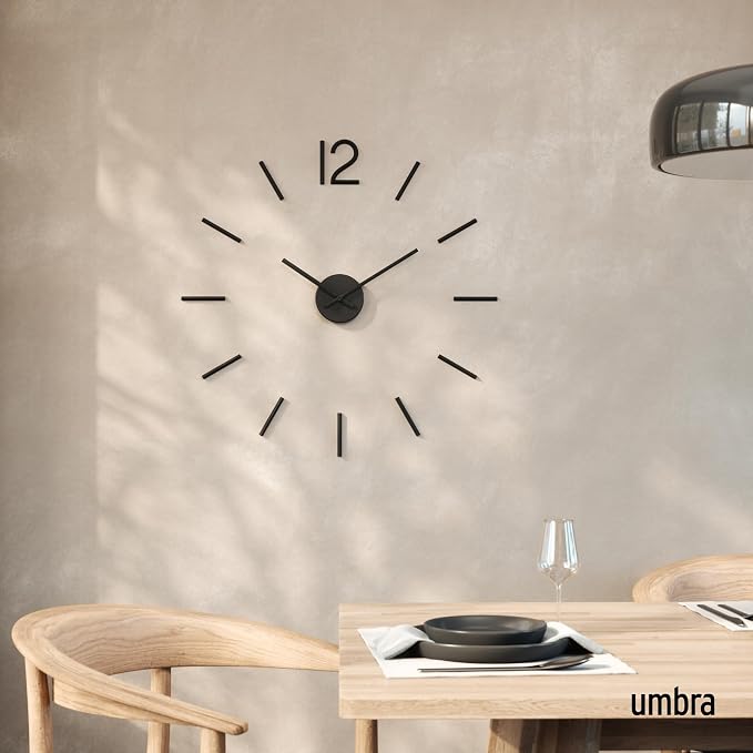 Umbra Blink Modern DIY 3D Wall Clock, Frameless Large Decorative Wall Clock - Image 2