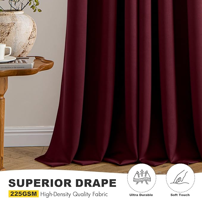 MIULEE Blackout Curtains for Bedroom Living Room 2 Panels, Thermal Insulated - Image 5