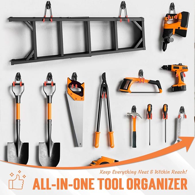 TONDA Garage Hooks, 20 Pack Garage Organization, Wall Storage Hooks Heavy Duty - Image 2