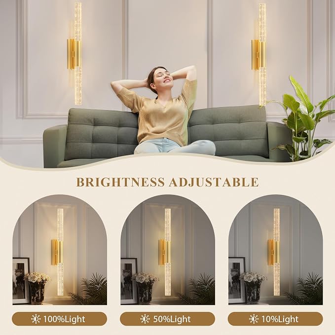 camuucci Battery Operated Wall Sconces Set of 2 Rechargeable Battery Powered - Image 5