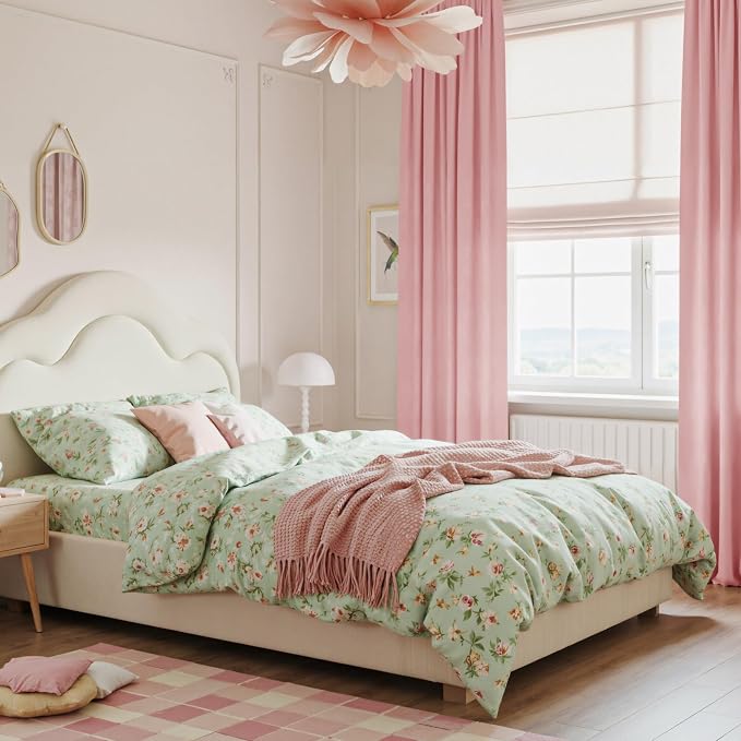 NICETOWN Baby Pink Velvet Curtains 84 inch Long 2 Panels - Image 4