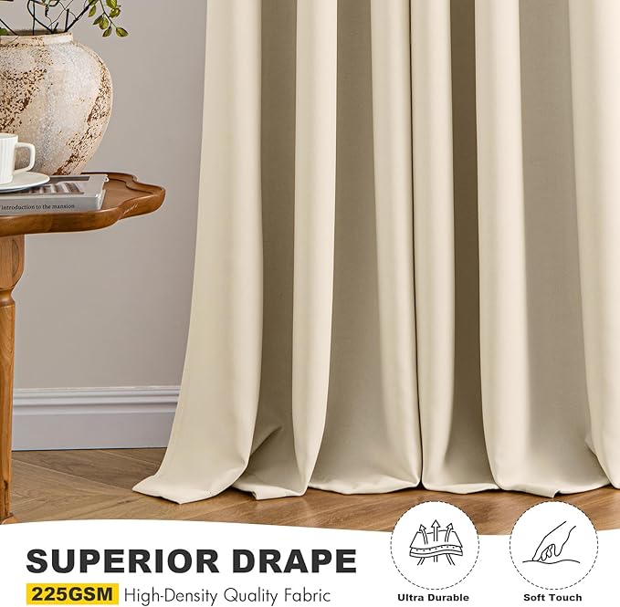 MIULEE Blackout Curtains for Bedroom Living Room 2 Panels, Thermal Insulated - Image 5