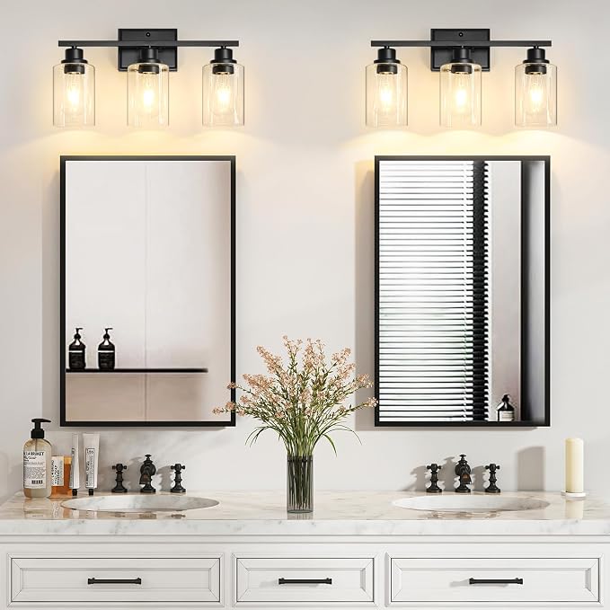 Unicozin 3 Light Bathroom Light Fixtures, Modern Vanity Lights Over Mirror - Image 7