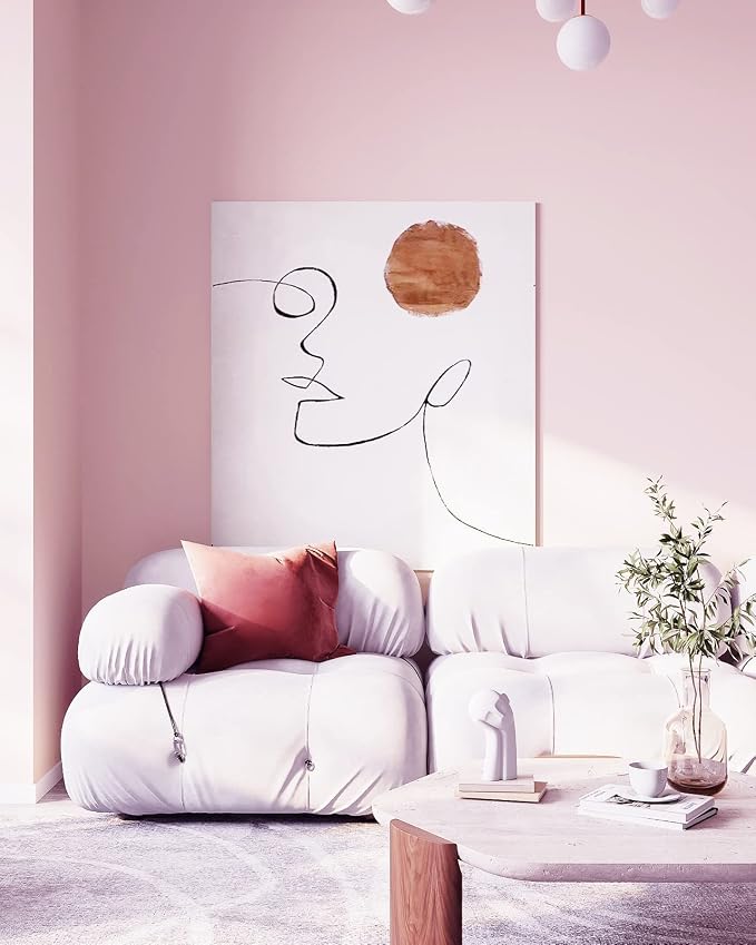 Dimoon 236''x17.7'' Pink Peel and Stick Wallpaper Contact Paper Modern Self - Image 6