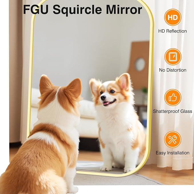 Bathroom Mirror for Wall, HD Reflection Shatterproof Mirror for Living Room - Image 4