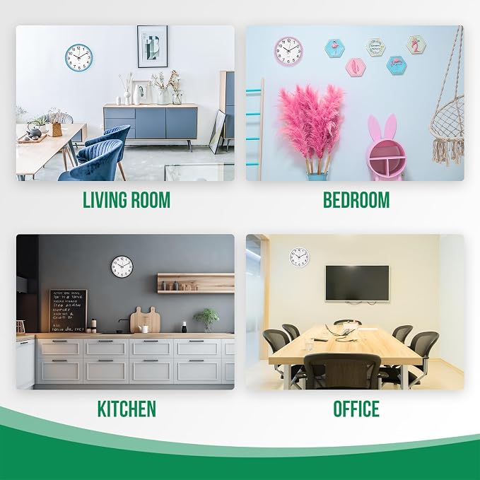 Wall Clock Non-Ticking Silent Quartz Movement Decor Clock Modern Simple Style - Image 7