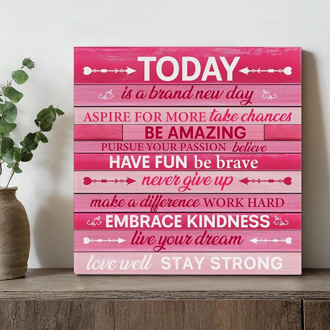 Pink Wall Decor, Inspirational Office Wall Art - Image 4