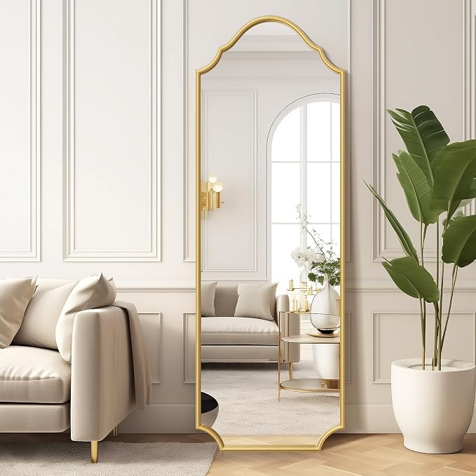 WallBeyond Arched Full Length Mirror Wall Mounted, Living Room, Hanging or - Image 2