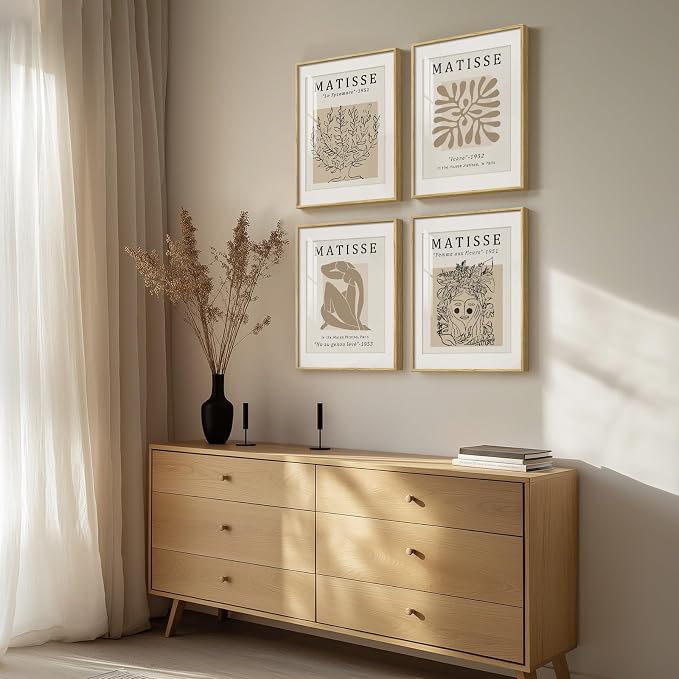 Framed Matisse Neutral Wall Art Set of 4 - Image 3