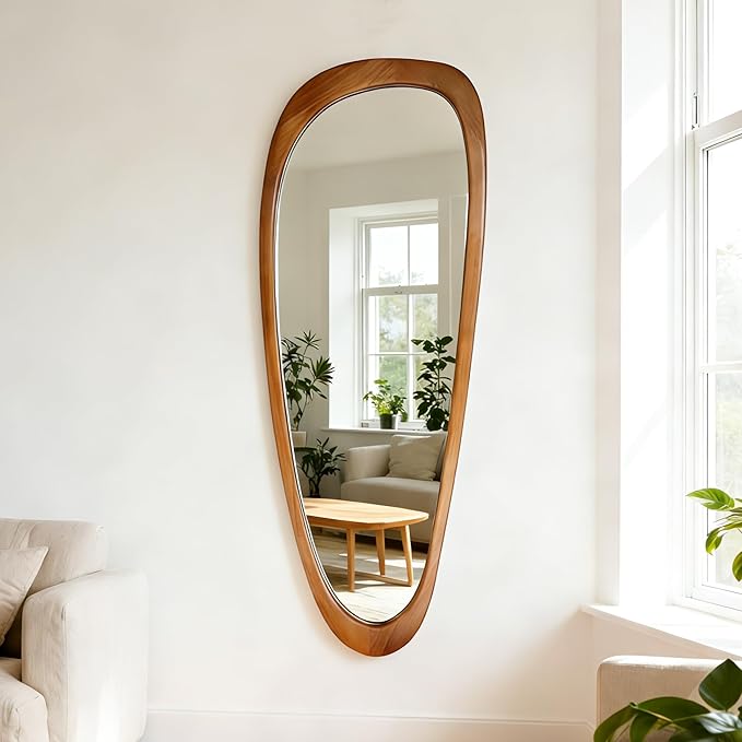 BOMINICA Full Length Irregular Wall Mirror, Large Decorative Floor Mirror by BOMINICA