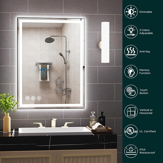 LED Bathroom Mirror 24"x 32" - Image 3
