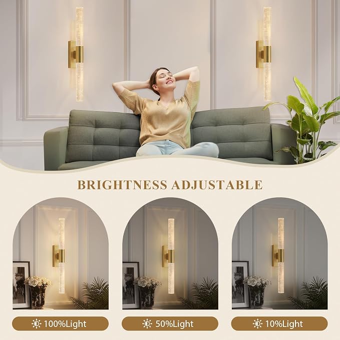 camuucci Battery Operated Wall Sconces Set of 2 Rechargeable Battery Powered - Image 5