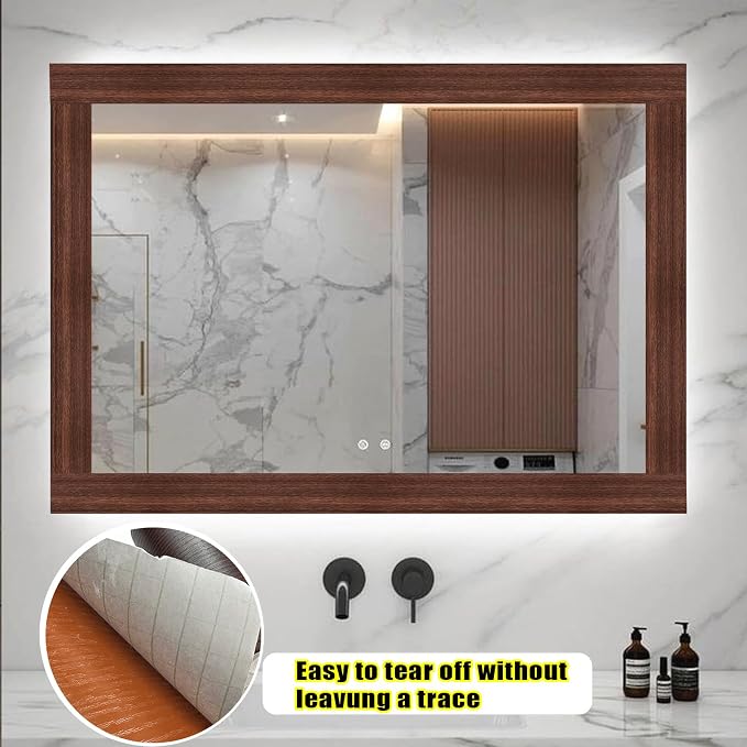 Teemall 10M Wood Grain Removable PVC Waterproof Border Wall Decor Self Adhesive - Image 6