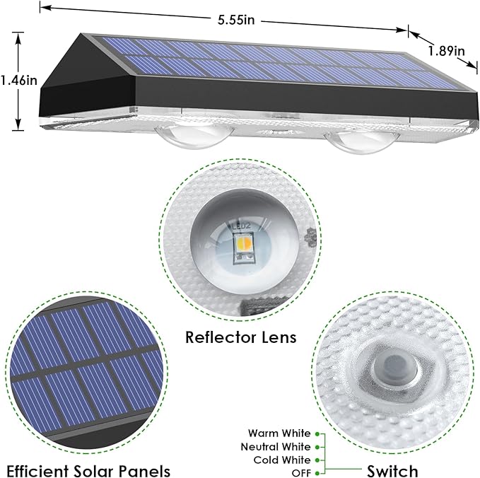 Solar Fence Lights Outdoor - Image 2