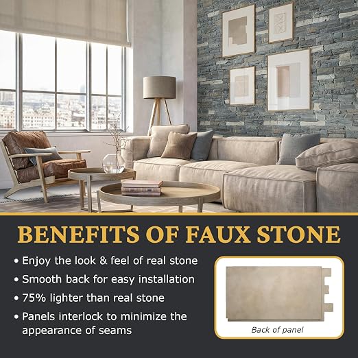 AZ Faux High-Density Polyurethane Faux Stone Wall Covering Panels - Image 5