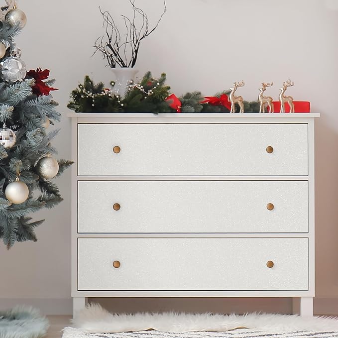 CHIHUT Pearl White Glitter Wallpaper - Image 5