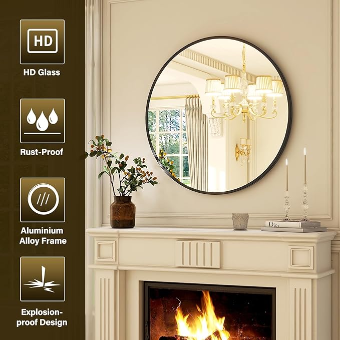 XRAMFY 24 Inch Round Mirror - Image 4