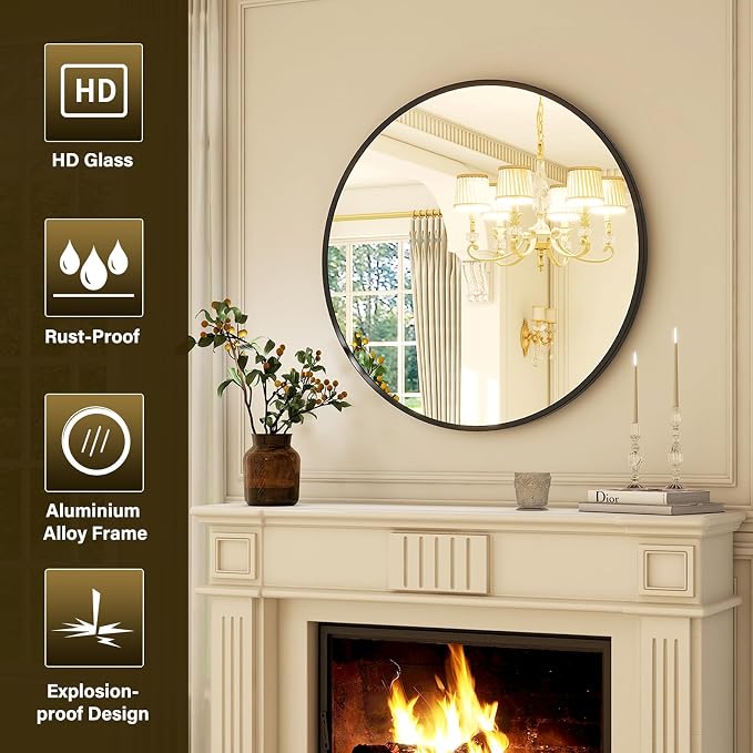 XRAMFY 30 Inch Round Mirror - Image 4