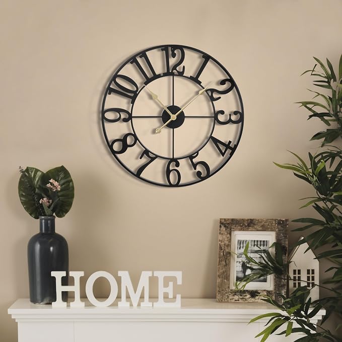 LEIKE Large Wall Clock, 18.5" Silent Non-Ticking, Battery Operated, Decorative - Image 8