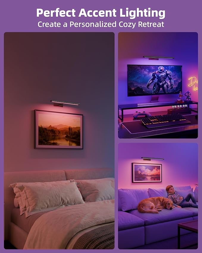 EZVALO Picture Light for Wall, 4800mAh Rechargeable Wireless Battery Lights for - Image 2