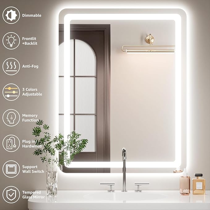 40" x 30" Led Bathroom Mirror - Image 3