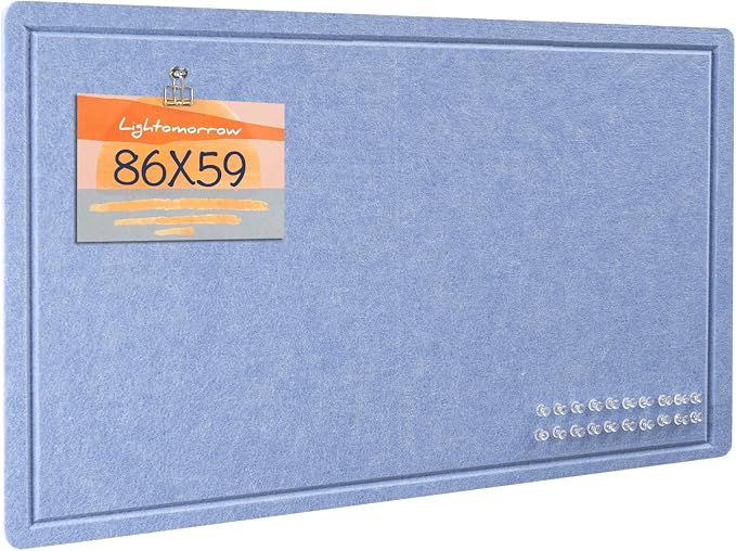 Lightomorrow Bulletin Board, 35 x 17 1/2 inches Felt Board by Lightomorrow