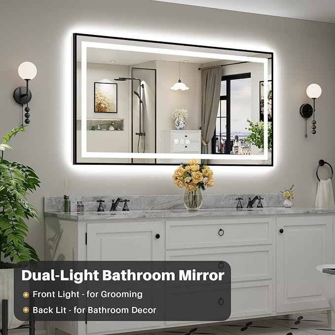 66x36 Inch LED Bathroom Mirror - Image 3