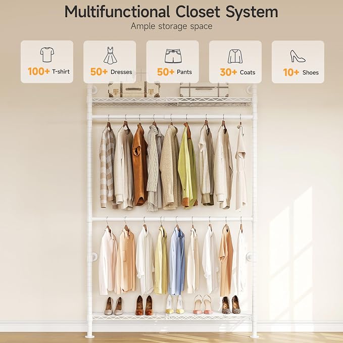 ONBRILL H1 Plus Expandable Wall Mounted Closet System, 2FT-3.3FT Closet - Image 3