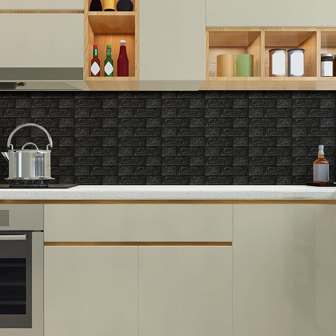 10PCS 3D Wall Panels Peel and Stick Foam, Self-Adhesive Decorative 3D Brick - Image 4