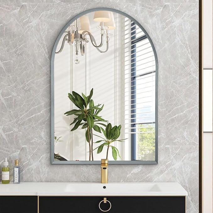 Arch Bathroom Mirror, Metal Frame Vanity Mirror, Dresser Mirror, Arch - Image 3