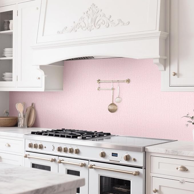 Pink Peel and Stick Wallpaper Textured Contact Paper Removable Wall Paper - Image 7