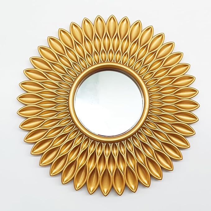 Gold Mirrors for Wall Decor Pack of 3. Round Mirrors.Rays of Light and Annual - Image 5