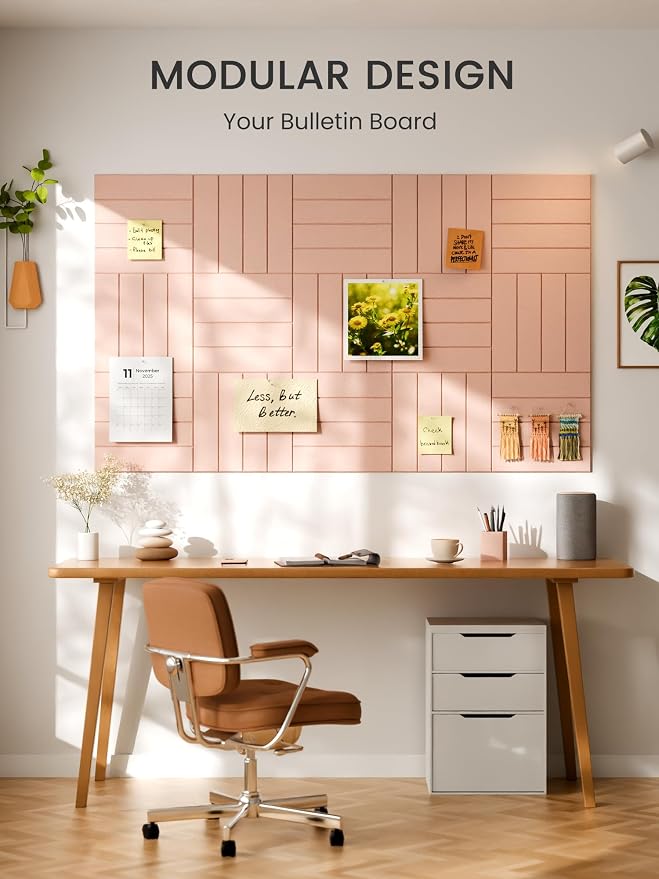 Bumusty Large Cork Board Alternative-36 x 24" Felt Bulletin Board Tiles - Image 6