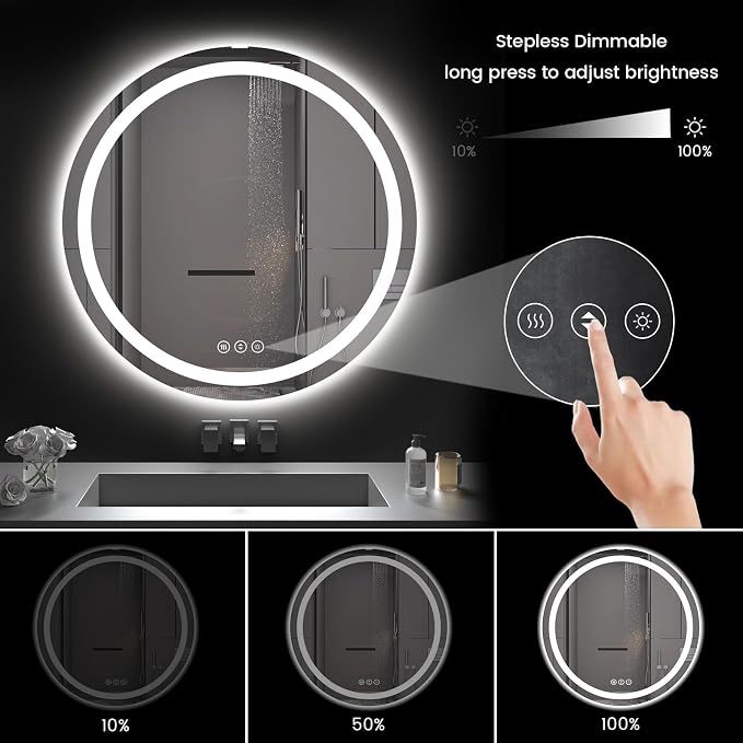 42" x 42" LED Bathroom Mirror - Image 3