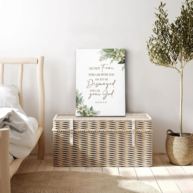 HIWX Christian Botanical Floral Wall Decor, Isaiah 41:10 Bible Verses Botanical - Image 3