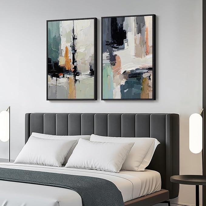 Framed Colorful Abstract Wall Art by Cuspin
