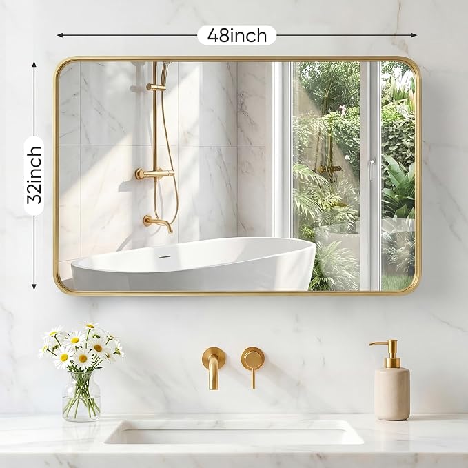 NEWBULIG 32X48 Inch Bathroom Mirror - Image 2