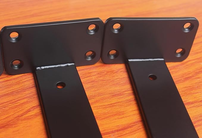 10 Pack - 12 inch Black Hidden L Shelf Bracket Iron Floating Shelf Brackets - Image 3