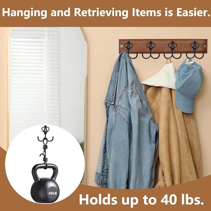 12 Sets Vintage Coat Hooks, Wall Hooks - Image 5
