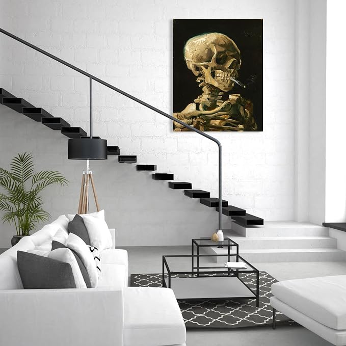 1 KINGO Van Gogh Canvas Wall Art: Skull of a Skeleton - Image 5