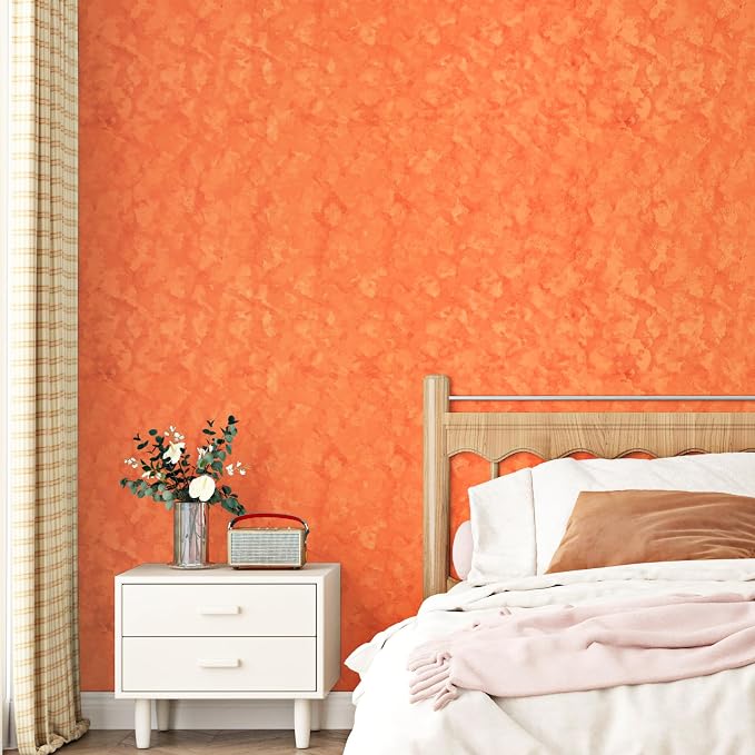 Wallercity Orange Self Adhesive Velvet Drawer Liner Soft Flocked Fabric - Image 2