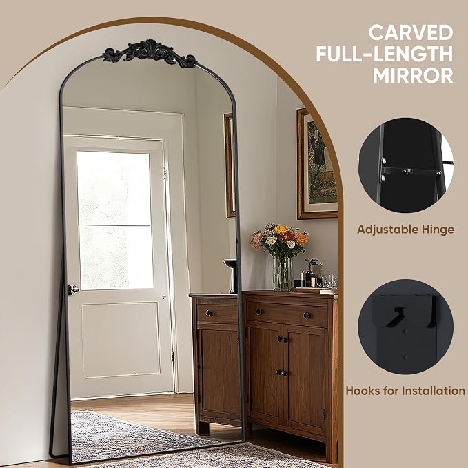 Antok Arched Full Length Mirror, Full Body Mirrors - Image 4