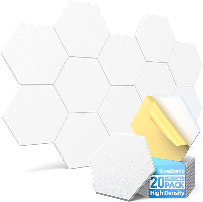 20 Pack Hexagon Acoustic Panels by Unknown