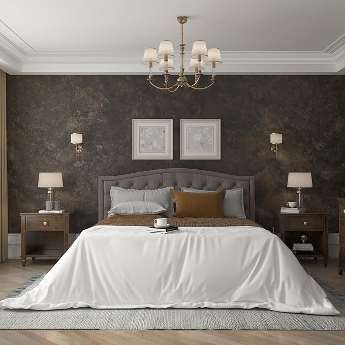 3yecao 16"×118" Thick Dark Tan Grey Concrete Wallpaper Peel and Stick Glossy - Image 7