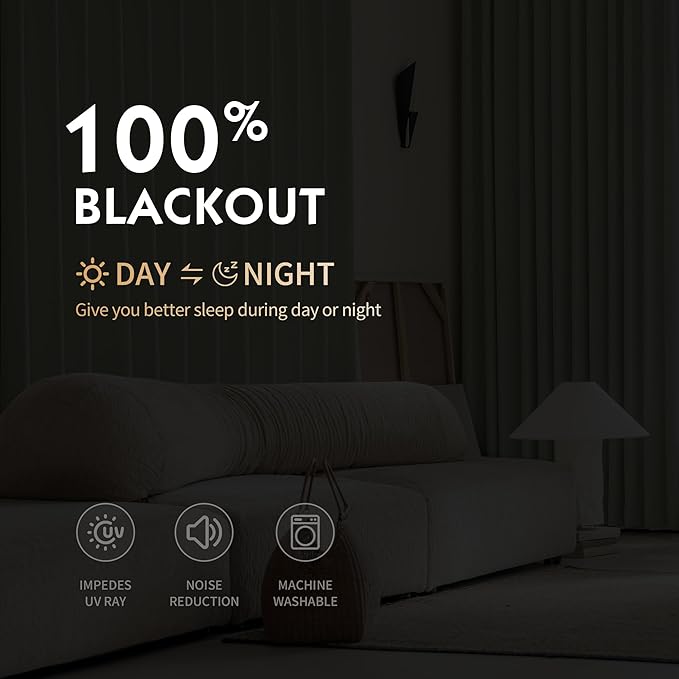 FMFUNCTEX 100% Blackout Curtains - Image 3