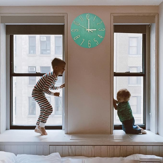 Wall Clock, Silent Clock, Wall Clocks Battery Operated， 12 inch Modern Wall - Image 9