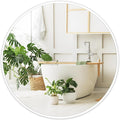 Fabuday White Round Mirror for Bathroom by Fabuday