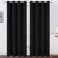LEMOMO Blackout Curtains 52 x 84 inches Long Black Curtains Set of 2 Panels by Lemomo