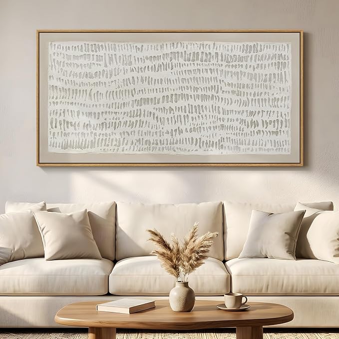 Large Framed Neutral Abstract Wall Art by Cuspin