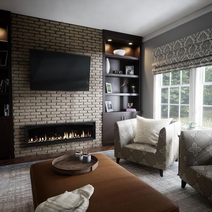 EverStone Aged Brick Faux Brick Panel, 46 7/8"W x 27"H x 1 1/4"D, Adobe Color - Image 11